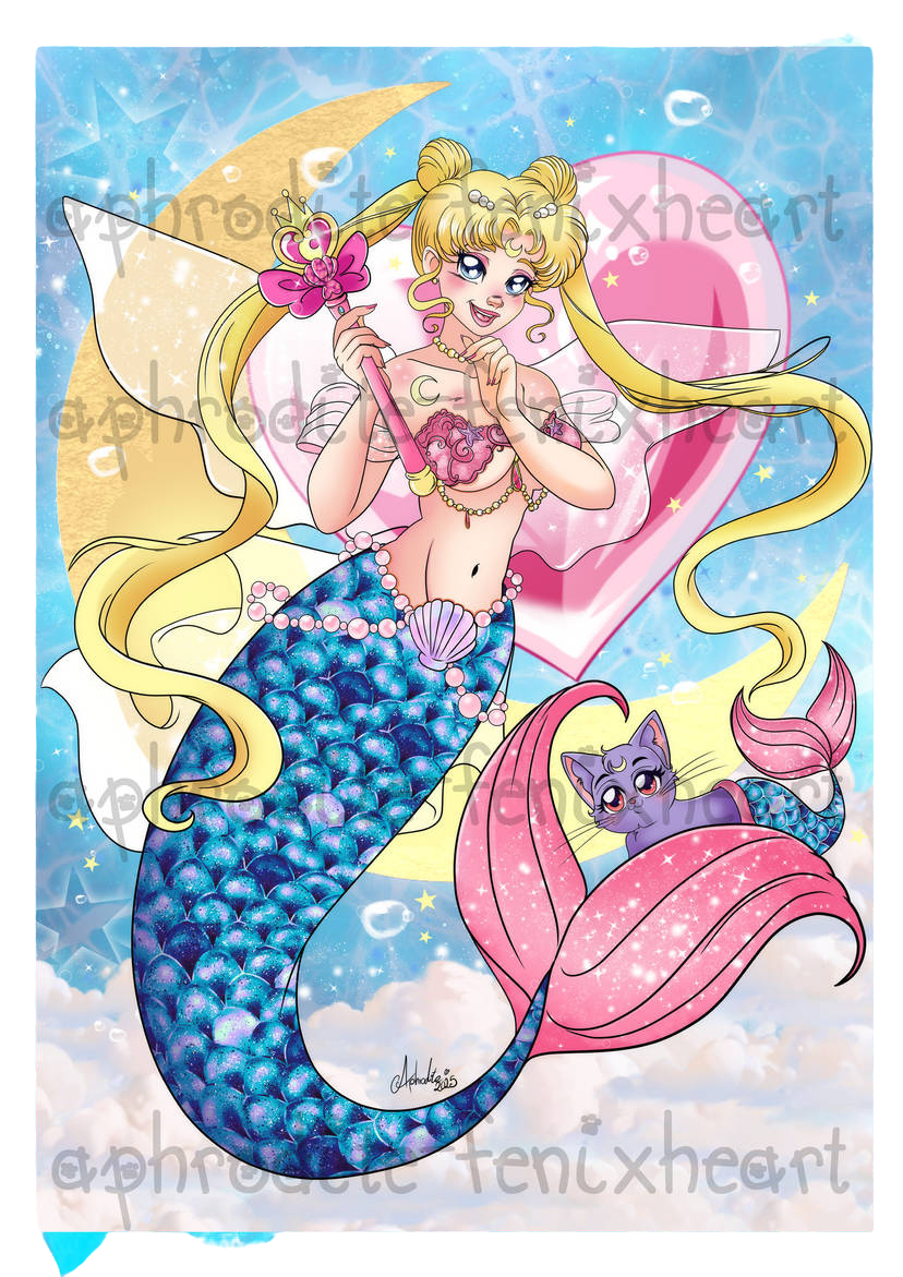 mermaid moon Blank Meme Template