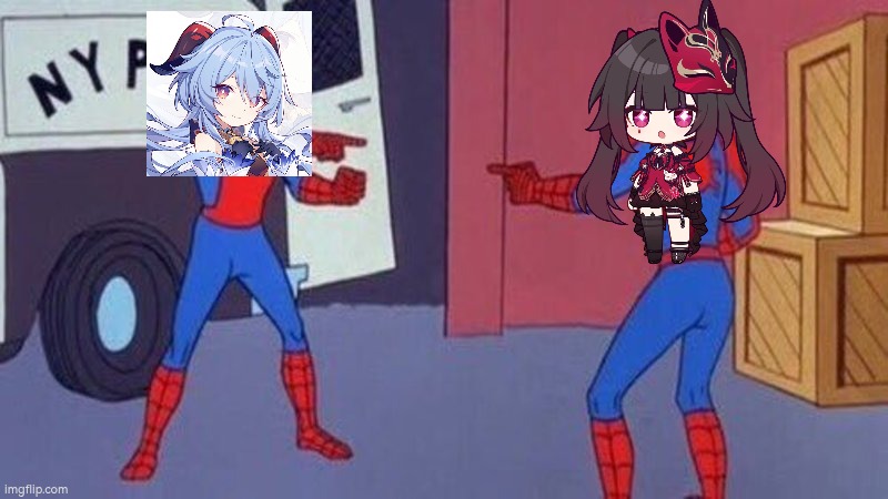 image tagged in spiderman pointing at spiderman | made w/ Imgflip meme maker