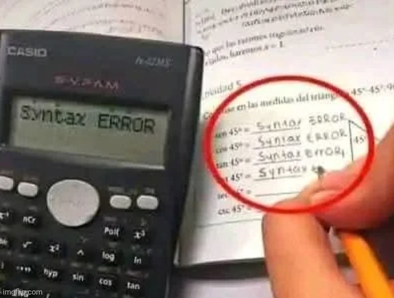 Syntax error | made w/ Imgflip meme maker