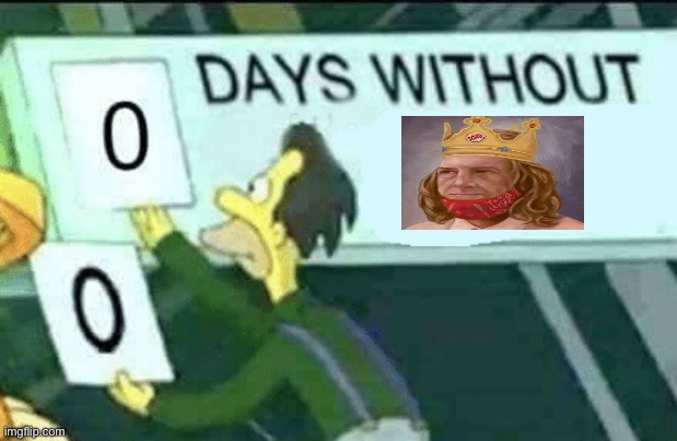0 days without the goat | image tagged in 0 days without lenny simpsons | made w/ Imgflip meme maker