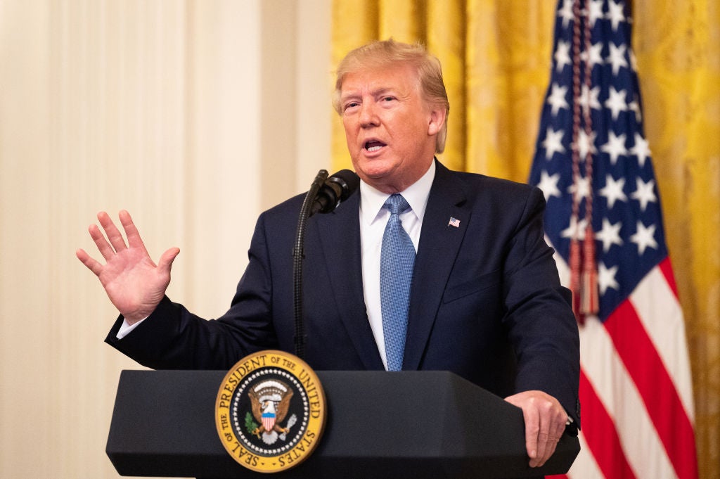 Trump speaking Blank Meme Template