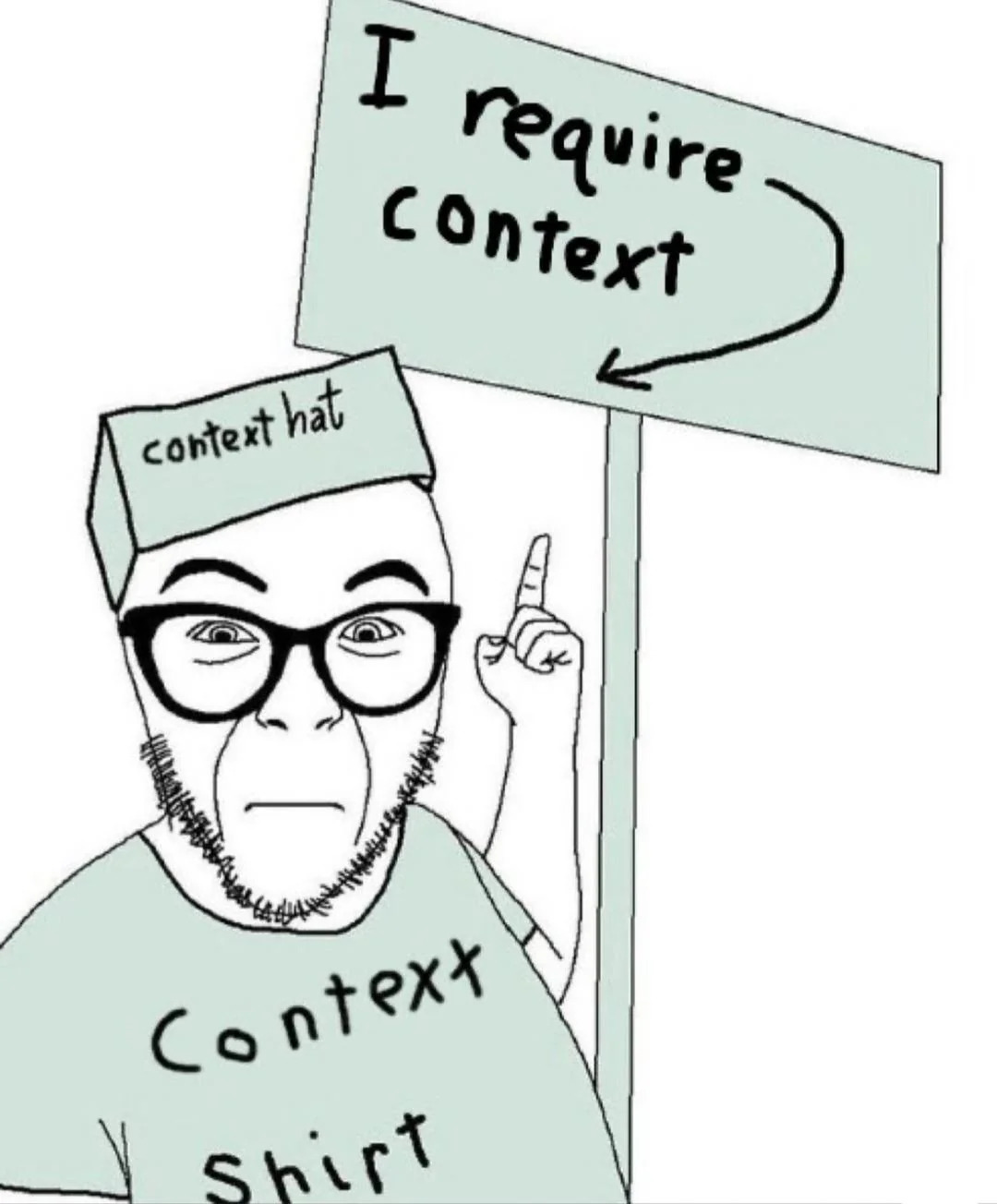 High Quality context hat Blank Meme Template