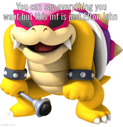 Roy koopa | You can say everything you want but this mf is just Elton John | image tagged in roy koopa | made w/ Imgflip meme maker