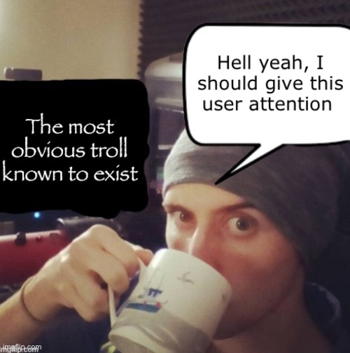 New temp (fitting since I just talked to Quentin about trolls) | image tagged in trollfeedposting | made w/ Imgflip meme maker