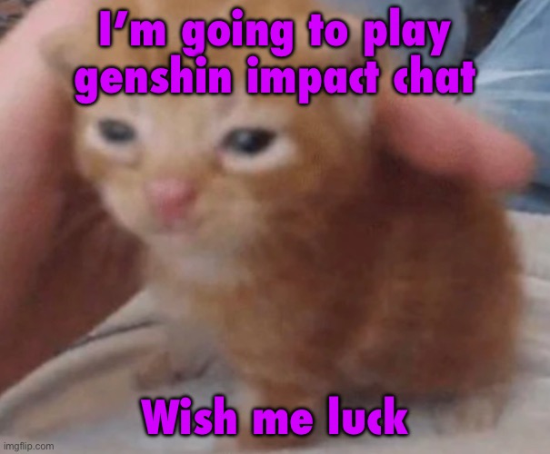 Herbert | I’m going to play genshin impact chat; Wish me luck | image tagged in herbert | made w/ Imgflip meme maker