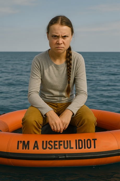 Grumpy Greta shipwrecked Blank Meme Template