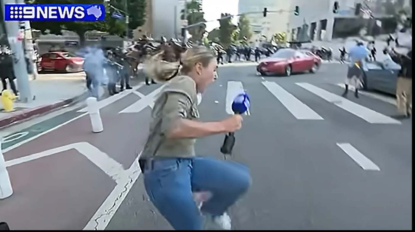 Reporter getting shot Blank Meme Template