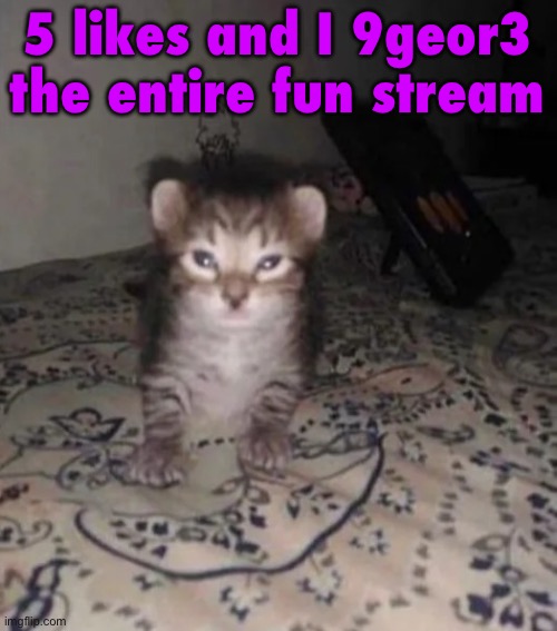 Herbert’s sister | 5 likes and I 9geor3 the entire fun stream | image tagged in herbert s sister | made w/ Imgflip meme maker