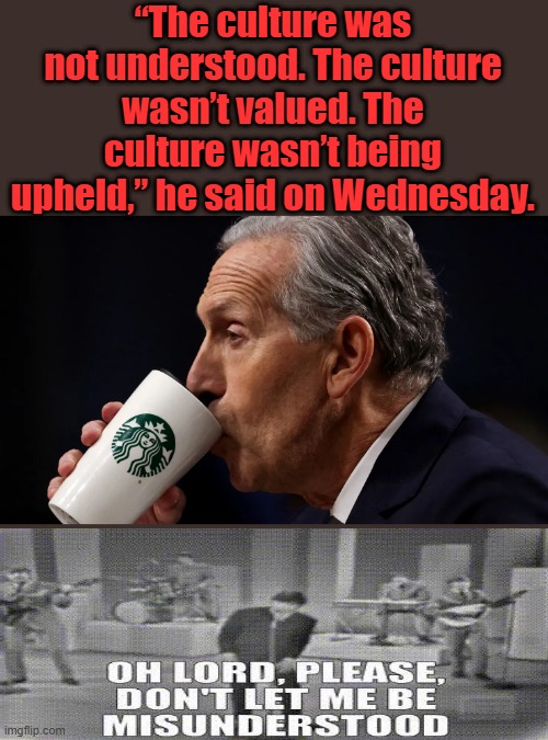 His failuor is your fault.He sold all his shares in 24 | “The culture was not understood. The culture wasn’t valued. The culture wasn’t being upheld,” he said on Wednesday. | made w/ Imgflip meme maker