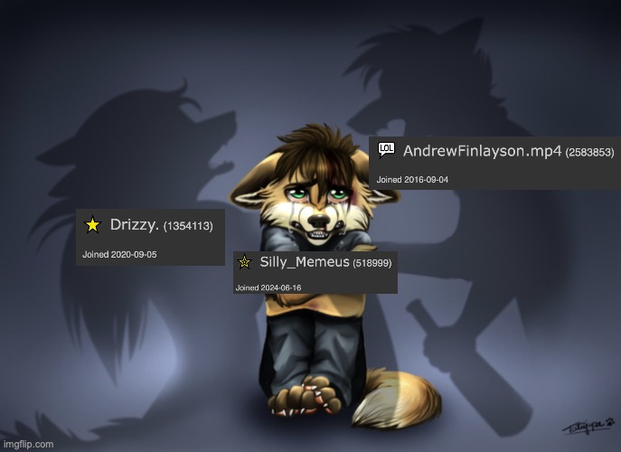 Check Andrew's latest comments for context | image tagged in wolf parents fight | made w/ Imgflip meme maker