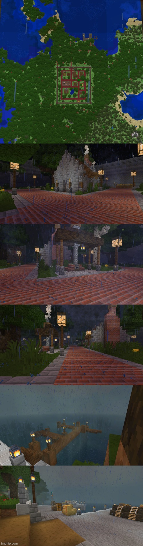 Fort Sadie May is complete.
(what do yall think of the town?) | image tagged in minecraft | made w/ Imgflip meme maker