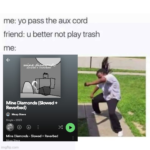 guys it's real | image tagged in pass the aux cord,mine diamonds | made w/ Imgflip meme maker