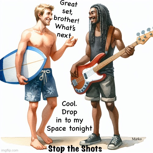 X Spaces let you hear & learn, share & teach. Whatever floats your boat | Great
set,
brother!
What’s
next; Cool.
Drop
in to my
Space tonight; Marko; Stop the Shots | image tagged in memes,x space,stop the shots,vax injured pro vax anti vax,all are welcome,as long as ur respectful | made w/ Imgflip meme maker