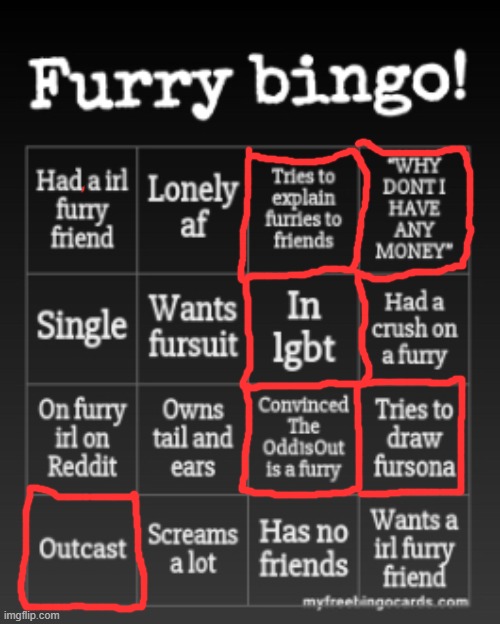 i got most of the nerfs | image tagged in furry bingo | made w/ Imgflip meme maker