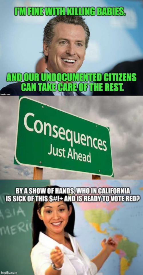 Consequences ahead | image tagged in california,turning red,decades of dem failures | made w/ Imgflip meme maker