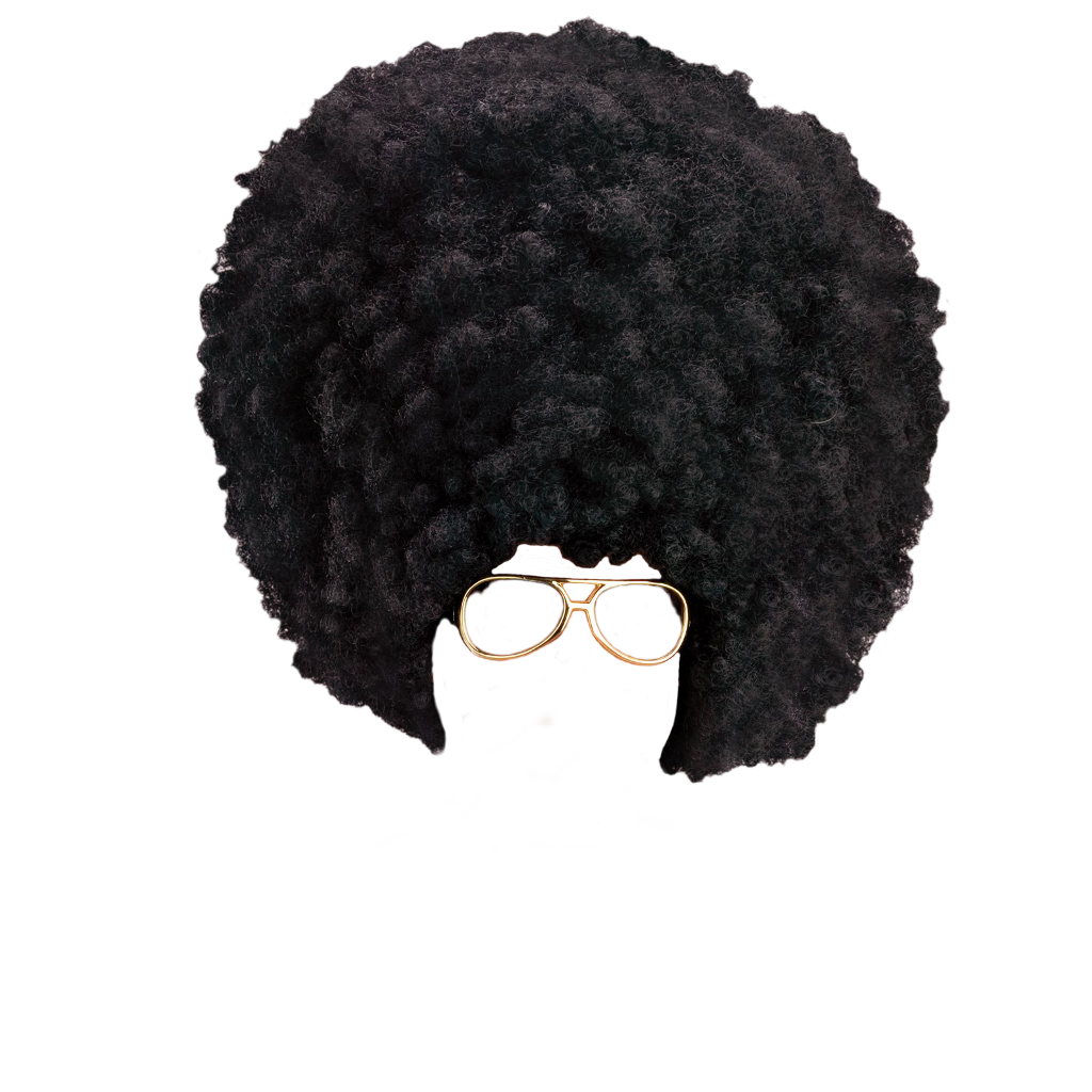 afro with glasses Blank Meme Template
