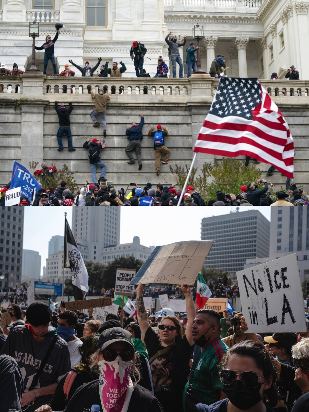 January 6th versus LA Blank Meme Template