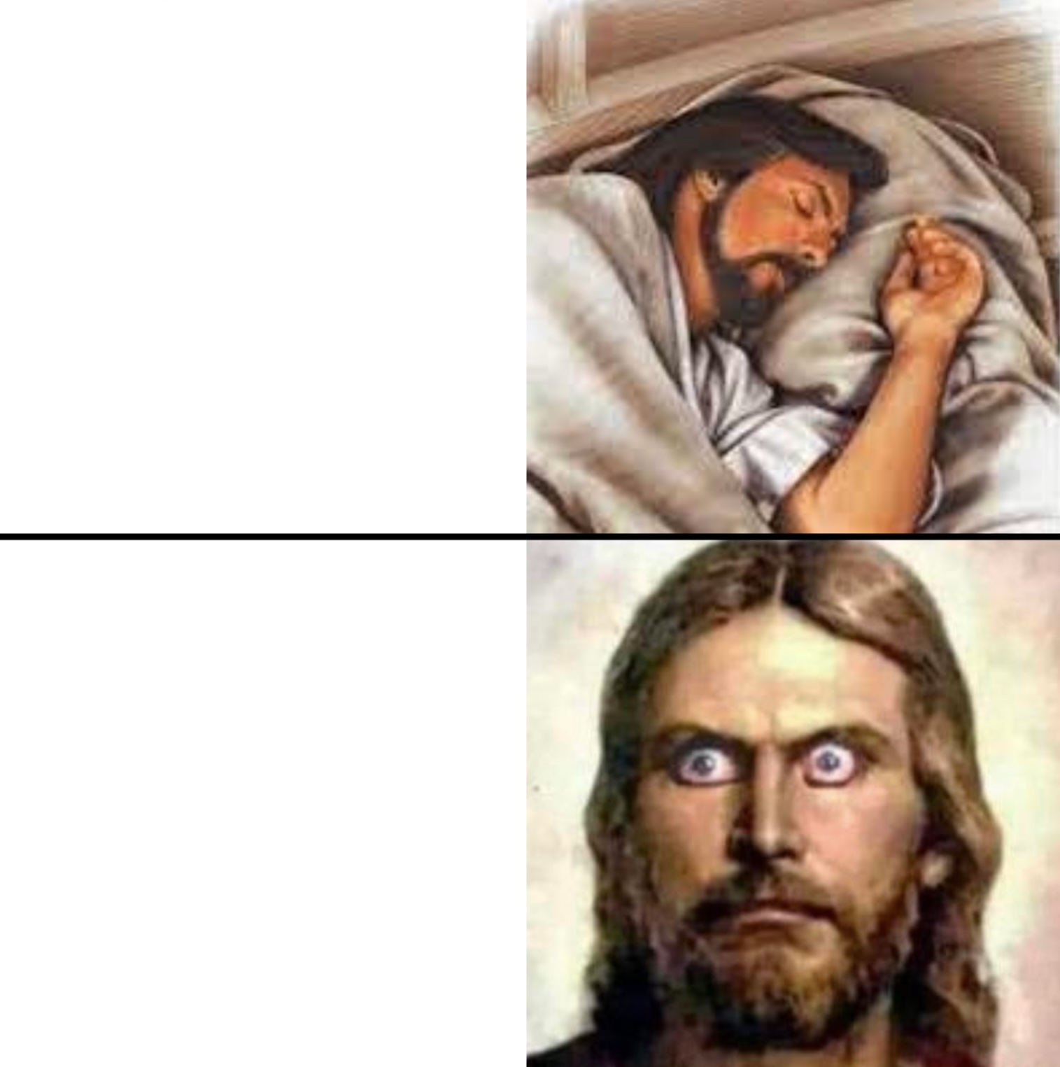 High Quality angry jesus Blank Meme Template