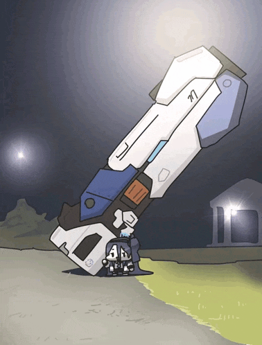 Arisu with her Railgun (funni) Blank Meme Template