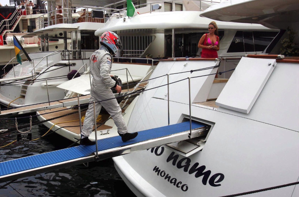 Kimi walking to his yacht Blank Meme Template