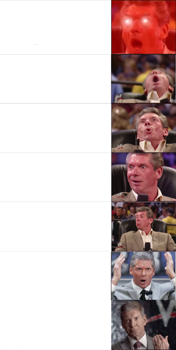 Reverse Vince McMahon Meme 7 Frame Blank Meme Template