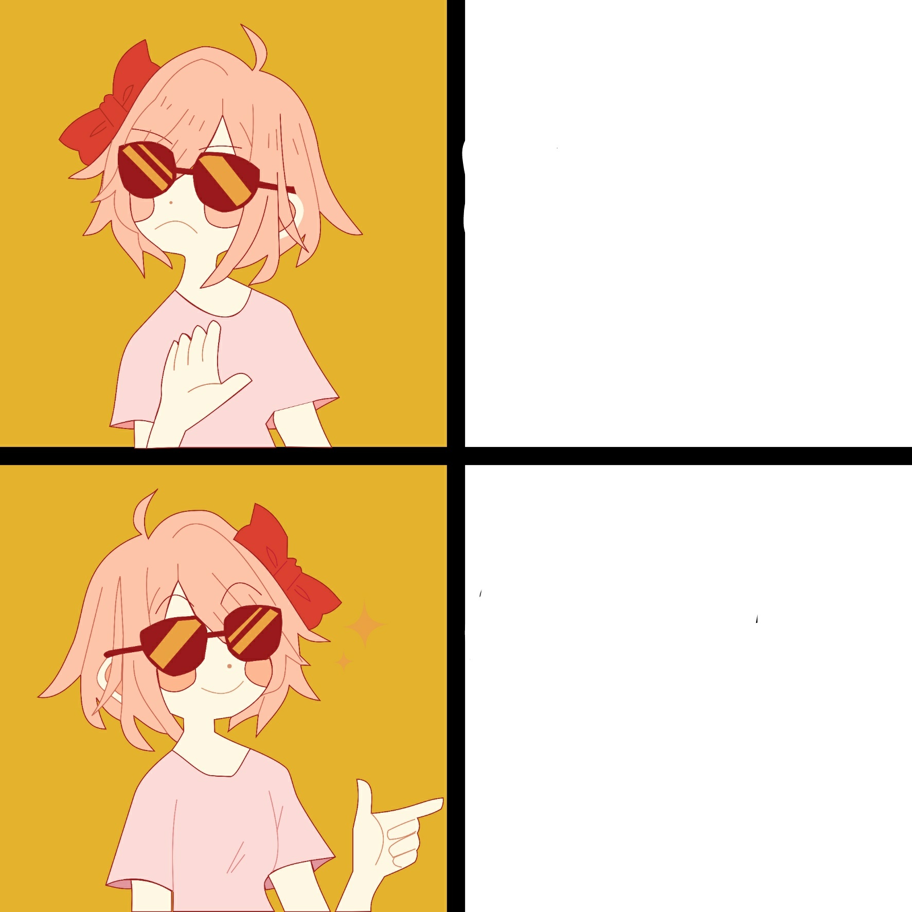 Hot line bling TRANS Blank Meme Template