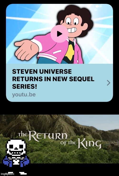 WE ARE SO BACK WITH THIS ONE! | image tagged in return of the king,sans of topic | made w/ Imgflip meme maker