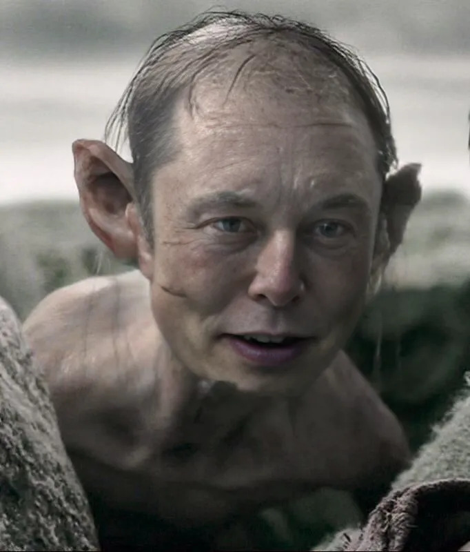 Elon Gollum Blank Meme Template