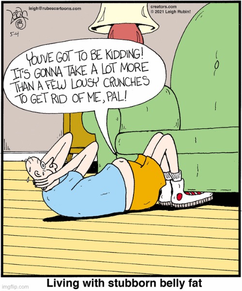 Rubes | image tagged in comics,rubes,situps,stubborn belly fat | made w/ Imgflip meme maker