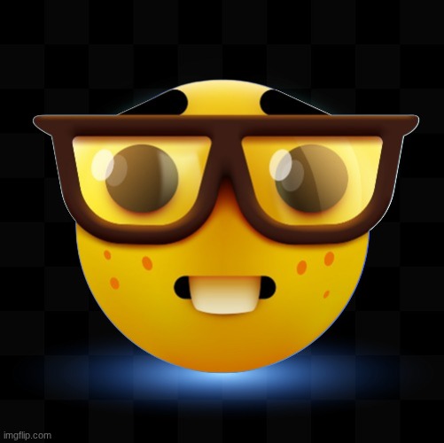 Nerd Emoji (at night) | made w/ Imgflip meme maker