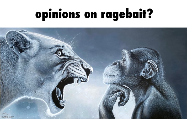 opinions on ragebait? | made w/ Imgflip meme maker