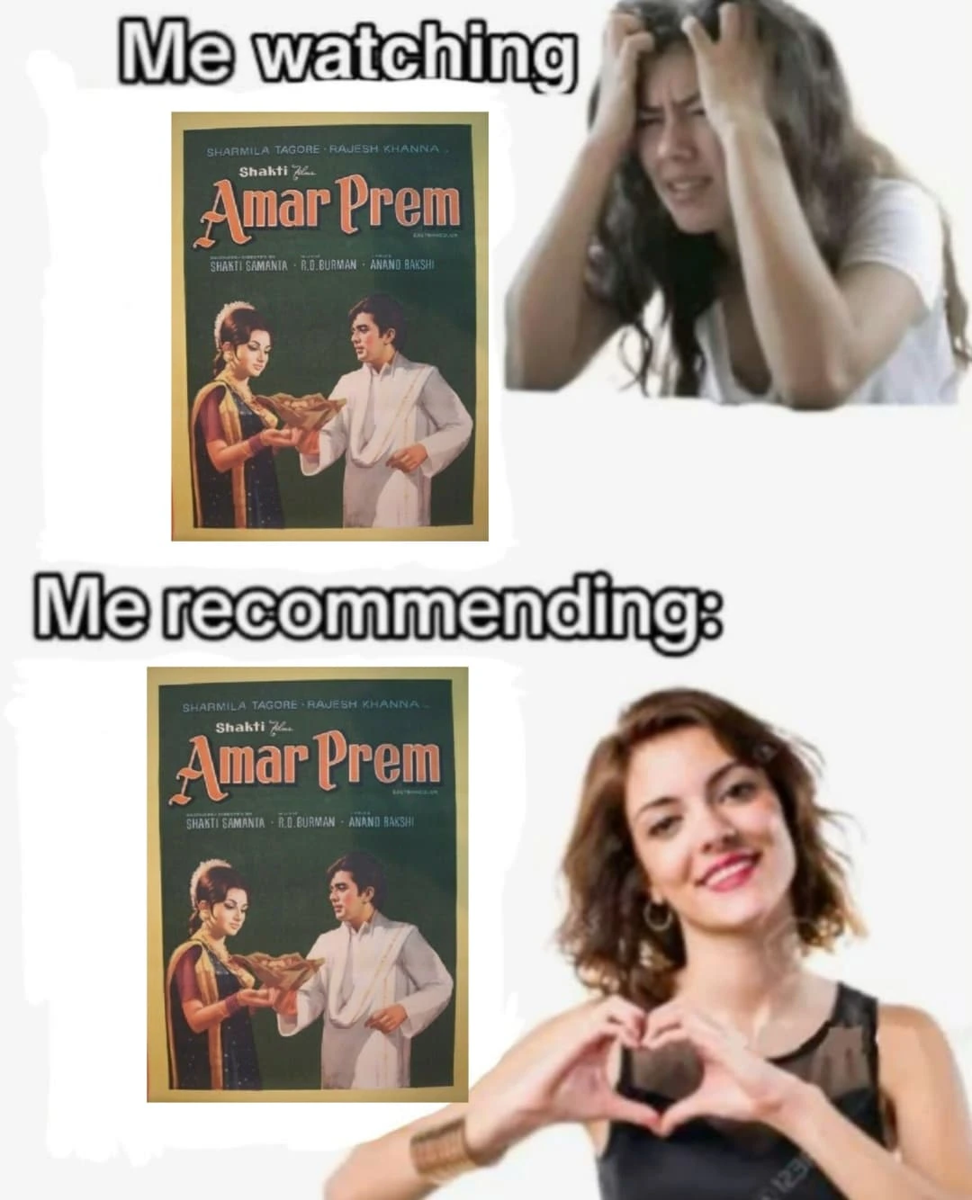 Me Watching, Me recommeding Blank Meme Template