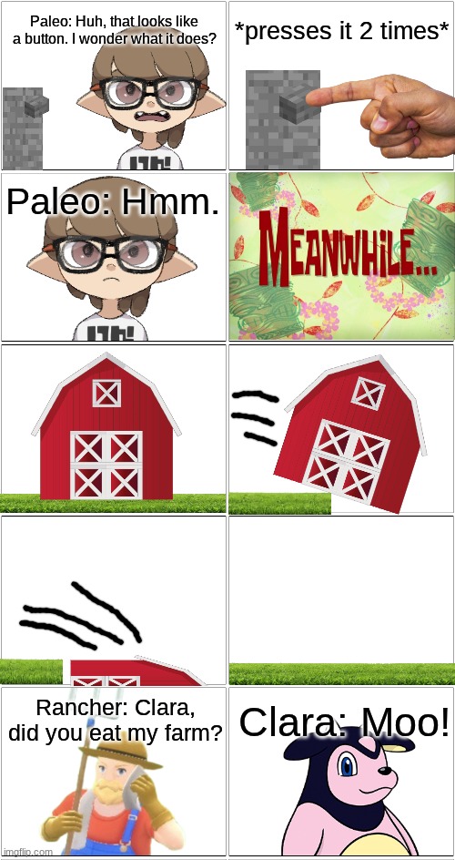 Mysterious button.mp3 | image tagged in comic,paleo | made w/ Imgflip meme maker