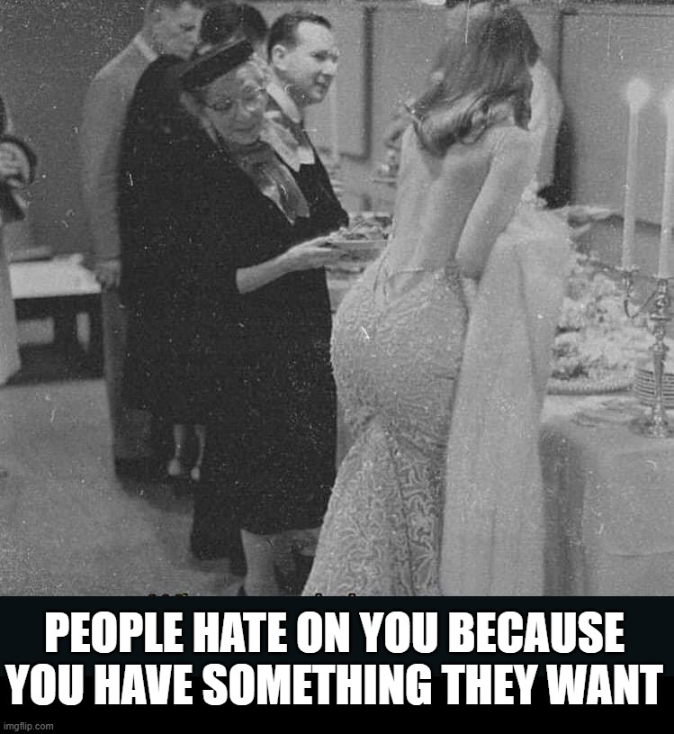 something they want | PEOPLE HATE ON YOU BECAUSE YOU HAVE SOMETHING THEY WANT | image tagged in something they want,haters gonna hate | made w/ Imgflip meme maker