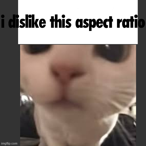 dark mode | i dislike this aspect ratio | made w/ Imgflip meme maker