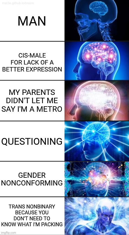 men | MAN; CIS-MALE FOR LACK OF A BETTER EXPRESSION; MY PARENTS DIDN'T LET ME SAY I'M A METRO; QUESTIONING; GENDER NONCONFORMING; TRANS NONBINARY BECAUSE YOU DON'T NEED TO KNOW WHAT I'M PACKING | image tagged in balls | made w/ Imgflip meme maker