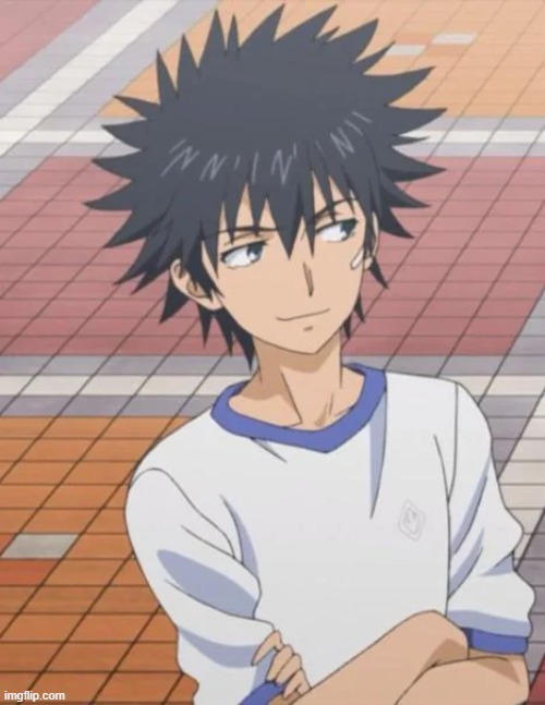 kamijou touma | image tagged in kamijou touma | made w/ Imgflip meme maker
