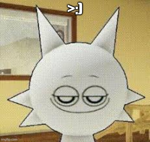 e | >:) | image tagged in big aah smug wenda | made w/ Imgflip meme maker