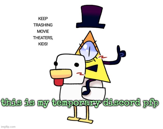 this is my temporary discord pfp | made w/ Imgflip meme maker
