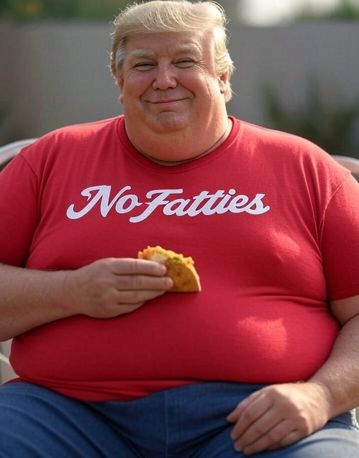 Donald Trump obese TACO no fatties fatty Blank Meme Template