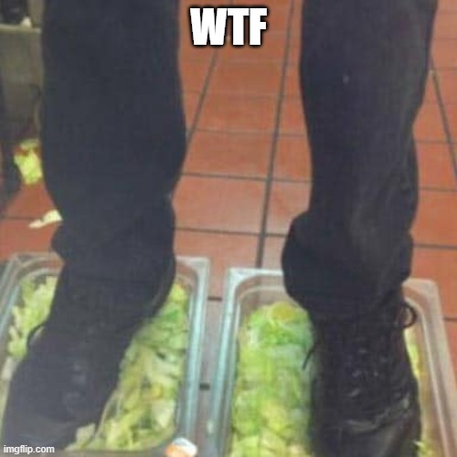 foot lettuce | WTF | image tagged in foot lettuce | made w/ Imgflip meme maker