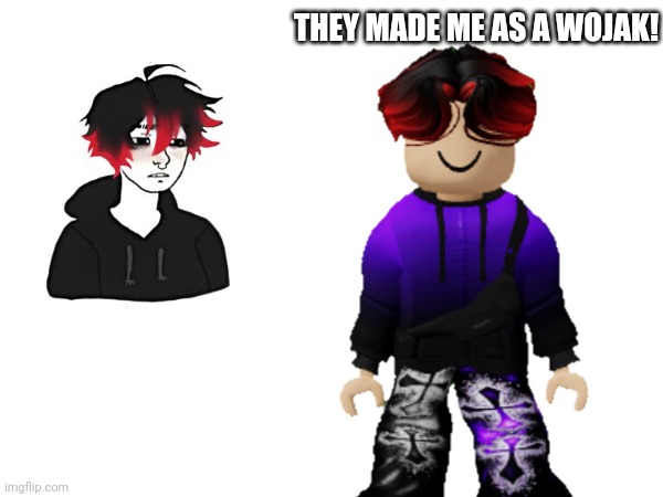 William sees a WOJAK of himself. I might make an MC one. | THEY MADE ME AS A WOJAK! | image tagged in william,memes,wojak,lookalike | made w/ Imgflip meme maker