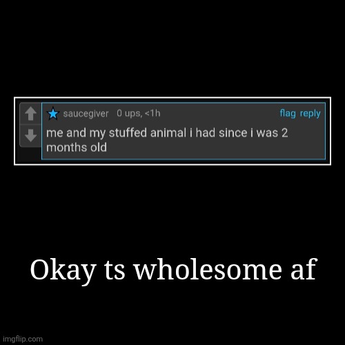Okay ts wholesome af | | image tagged in funny,demotivationals | made w/ Imgflip demotivational maker