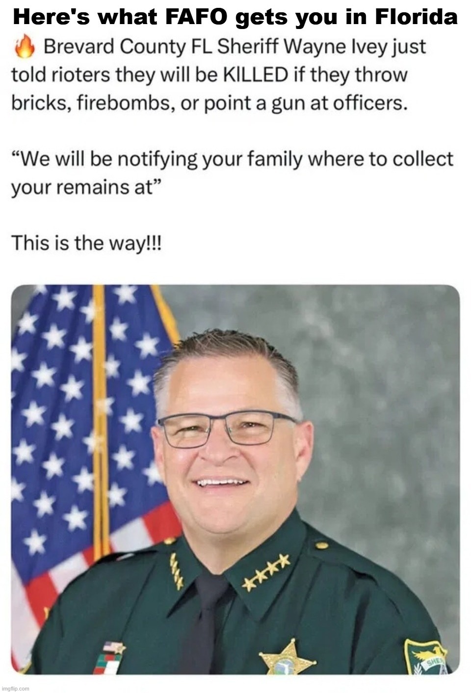 Here's what FAFO gets you in Florida | image tagged in meanwhile in florida,florida man week,florida shooting,fuck around and find out,fafo,florida man | made w/ Imgflip meme maker