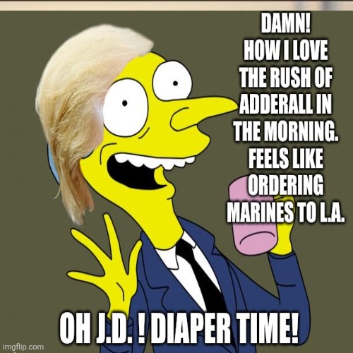 Adderall and Depends | image tagged in donald trump,adderall,maga,diapers,marine corps | made w/ Imgflip meme maker