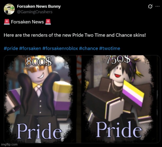 forsaken is... W-WOKE? | made w/ Imgflip meme maker