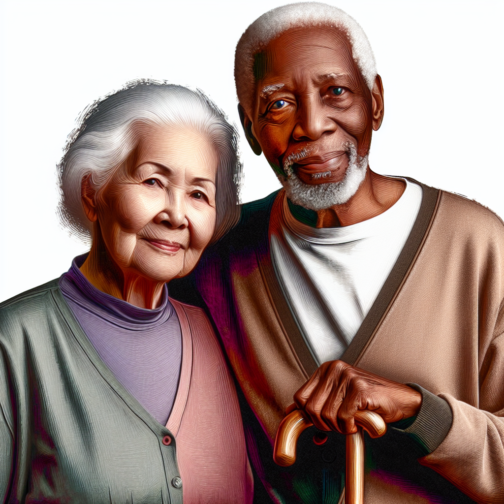 grandmother with a grandfather Blank Meme Template