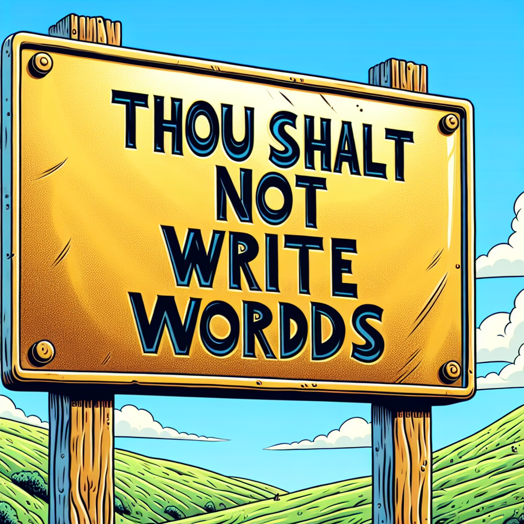 thou shalt not write words Blank Meme Template