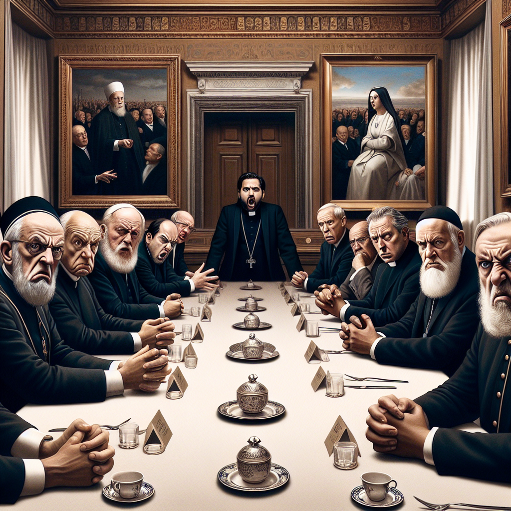 Political rulers, religious leaders greatly annoyed AT HEARING Blank Meme Template