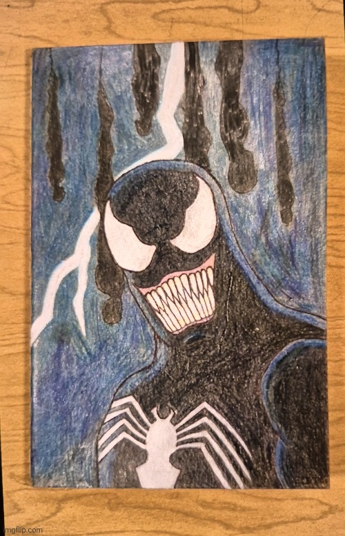 Venom by my counselor | image tagged in art,venom,spiderman | made w/ Imgflip meme maker